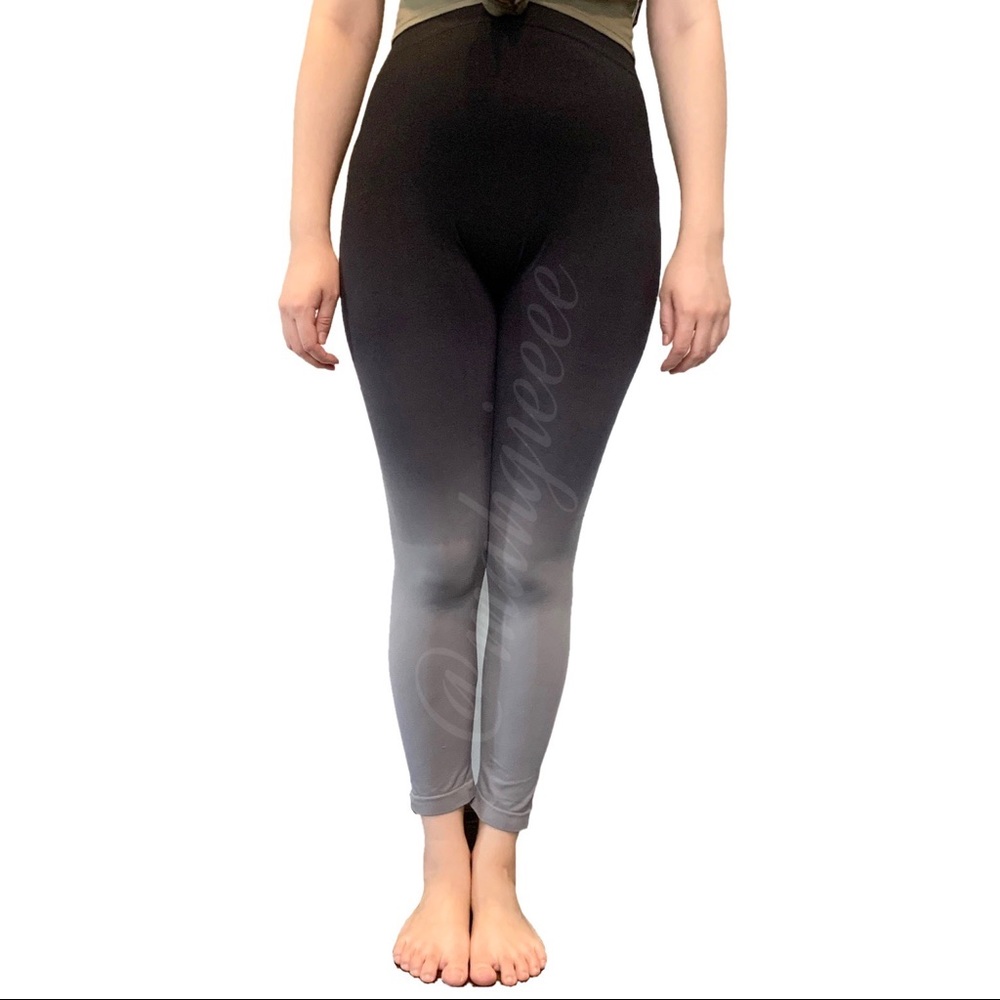 3 LEFT Ombré footless yoga leggings - Picture 3 of 4